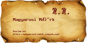 Magyarosi Márk névjegykártya