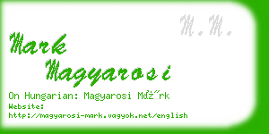 mark magyarosi business card